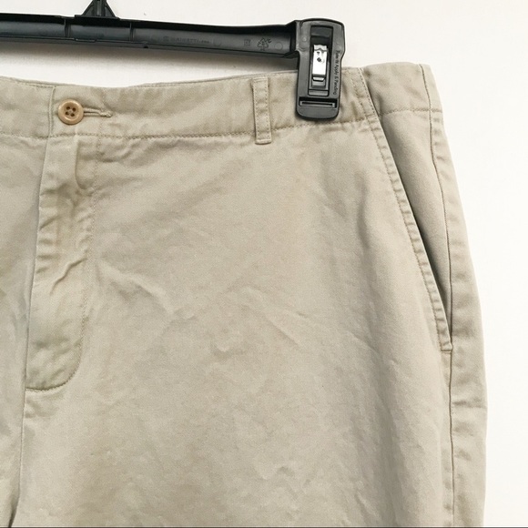 Lands' End Baumwolle Khaki Capris Womens Sz16P Cotton‎ Preppy Petite Flat Front - Picture 3 of 8